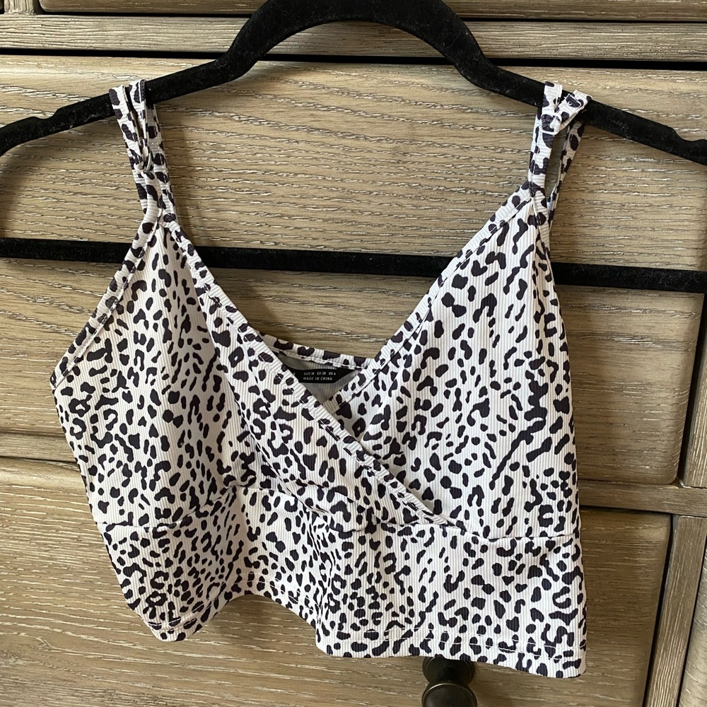 Leopard print crop top